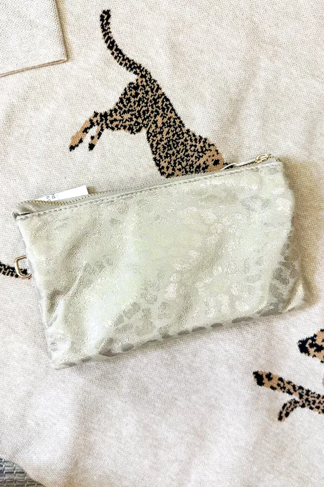 Liz Crossbody Bag Shimmer Beige Caroline Hill Earrings