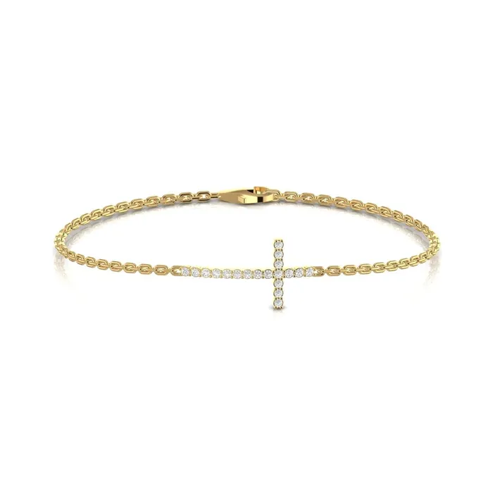 Lords Guidance Bracelets Diamond Cross Chain Bracelet