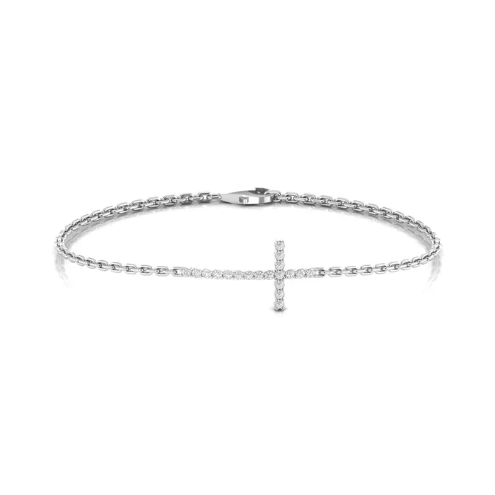 Lords Guidance Bracelets Diamond Cross Chain Bracelet
