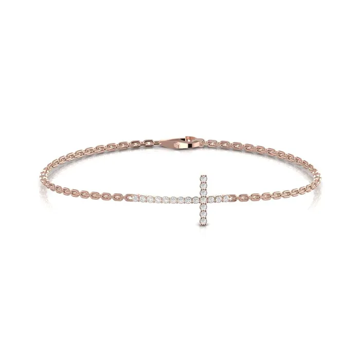 Lords Guidance Bracelets Diamond Cross Chain Bracelet