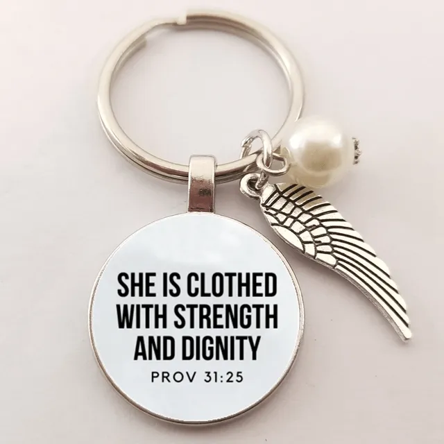 Lords Guidance Earrings Christian Bible Verse Keyrings