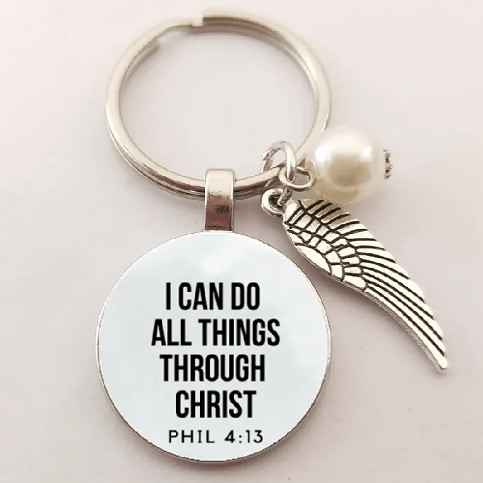 Lords Guidance Earrings Christian Bible Verse Keyrings