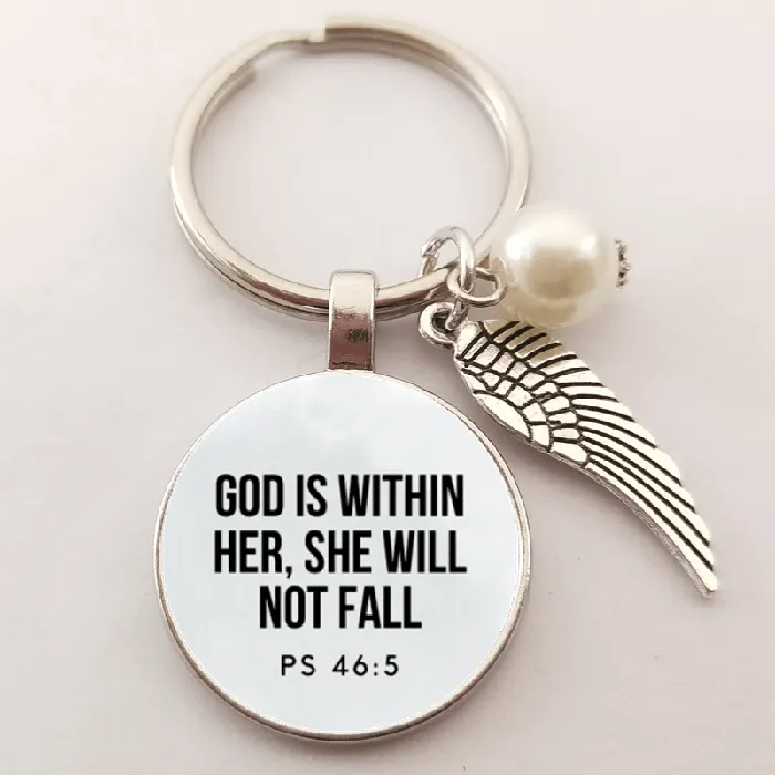 Lords Guidance Earrings Christian Bible Verse Keyrings