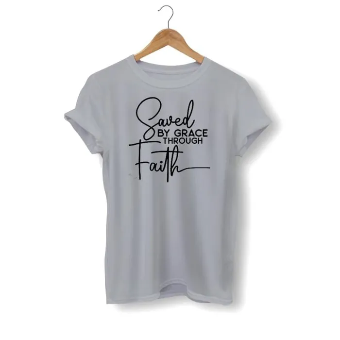 Lords Guidance Earrings Christian TShirt br Saved By Grace Through Faith