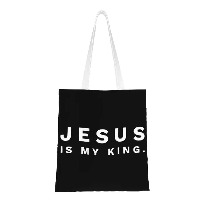 Lords Guidance Earrings Jesus Is My King Canvas Tote Bag