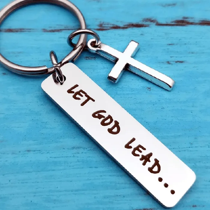 Lords Guidance Earrings Let God Lead Christian Keyring