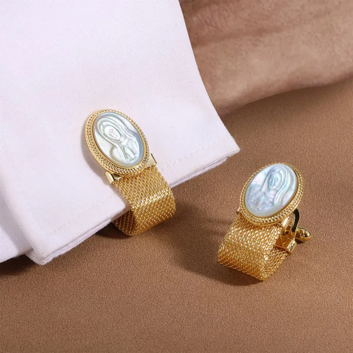Lords Guidance Earrings Religious Figure Christian Cufflinks