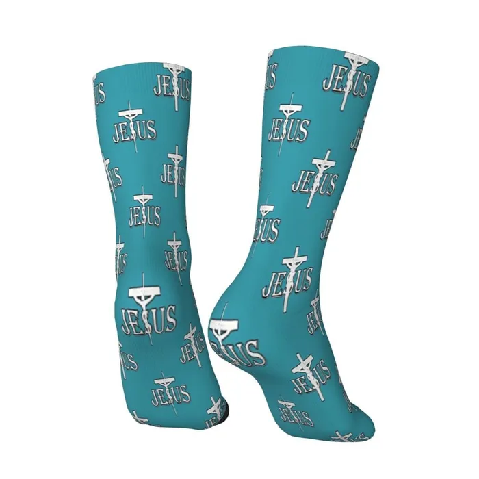 Lords Guidance Jesus with Crucifix Socks Necklaces