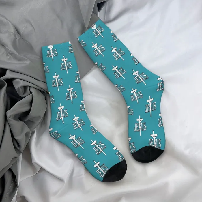 Lords Guidance Jesus with Crucifix Socks Necklaces