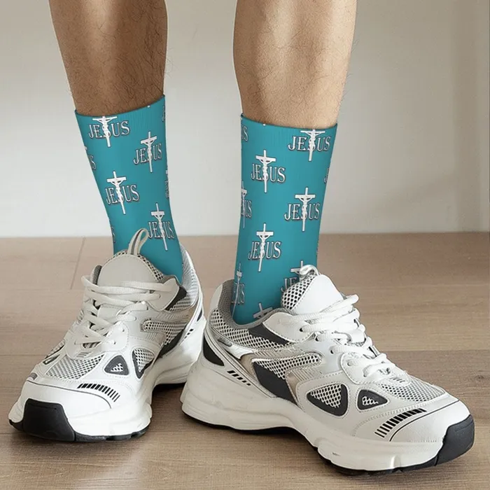Lords Guidance Jesus with Crucifix Socks Necklaces