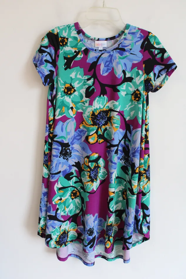 LuLaRoe Floral TShirt Dress 12 LuLaRoe Rings