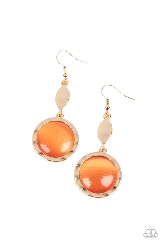 Magically Magnificent Orange Paparazzi Accessories Earrings