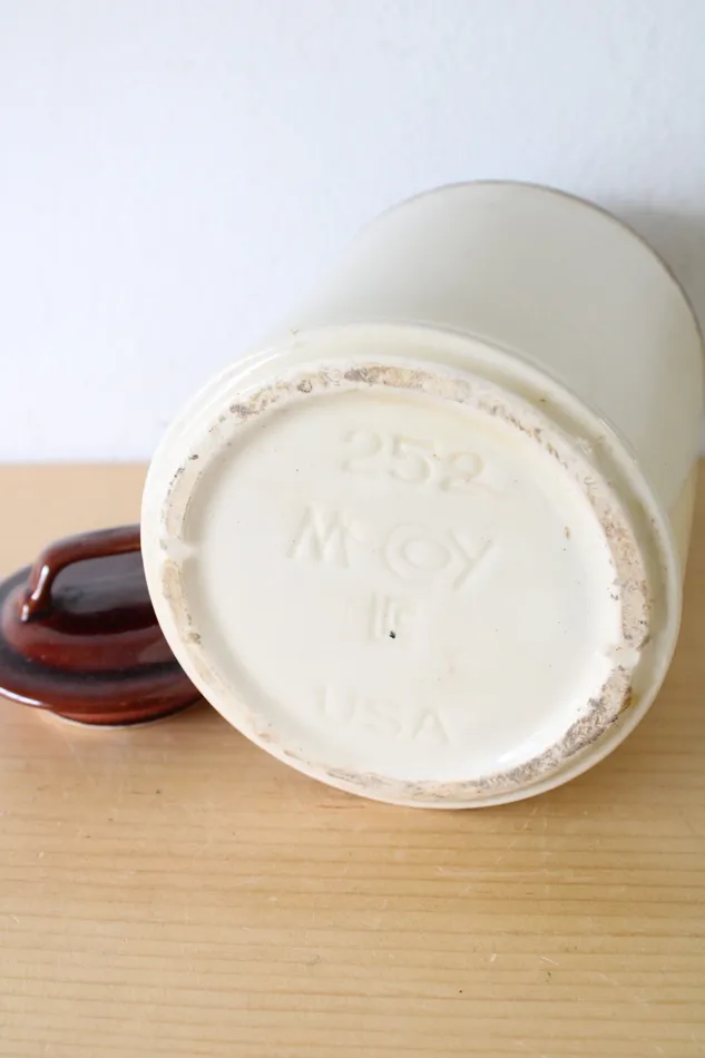 McCoy Earrings McCoy 252 USA Ceramic Fruit Print Cannister 85