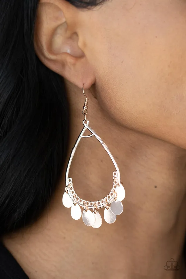 Meet Your Music Maker Rose Gold Paparazzi Accessories Earrings