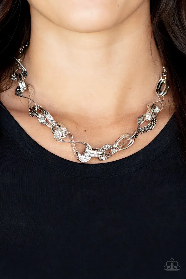 METAL of Honor Silver Paparazzi Accessories Necklaces