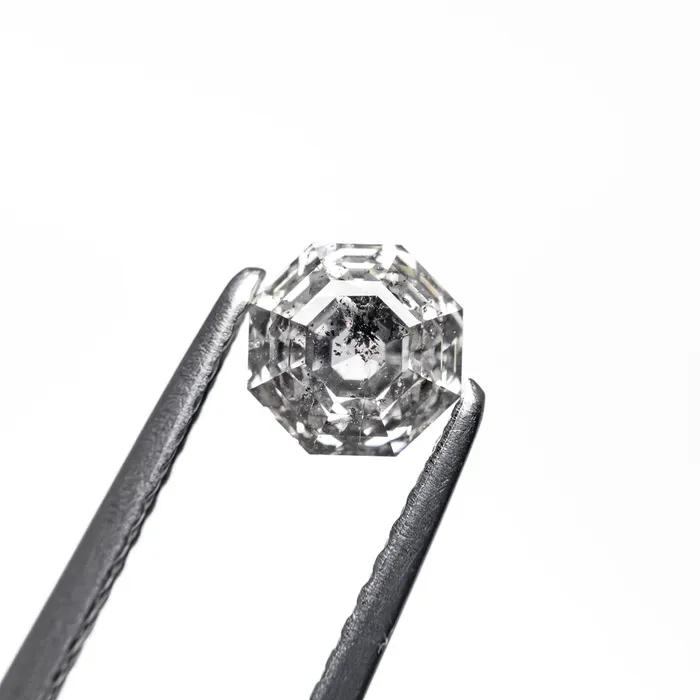 Misfit Diamonds Salt and Pepper Step Cut Diamond 082ct Octagon Rings