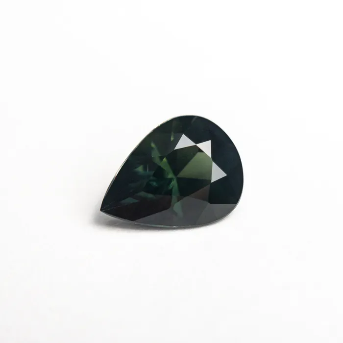 Misfit Gems Earrings GreenTeal Brilliant Sapphire 120ct Pear