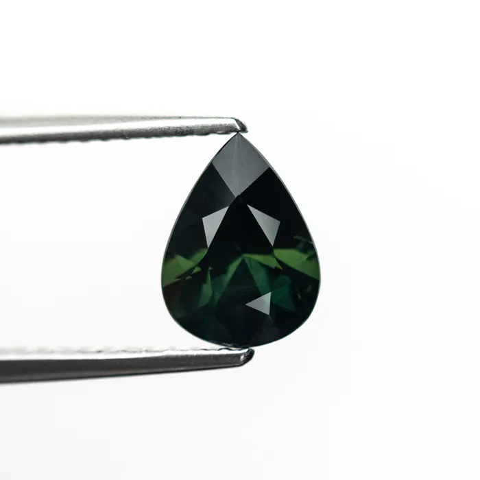 Misfit Gems Earrings GreenTeal Brilliant Sapphire 120ct Pear
