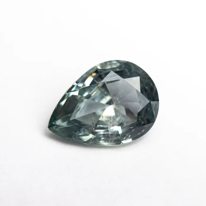 Misfit Gems Earrings GreenTeal Brilliant Sapphire 273ct Pear