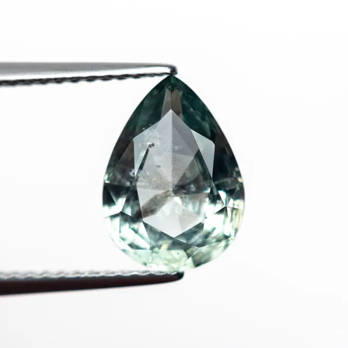 Misfit Gems Earrings GreenTeal Brilliant Sapphire 273ct Pear