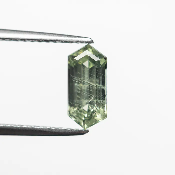 Misfit Gems Rings Green Step Cut Sapphire 150ct Hexagon