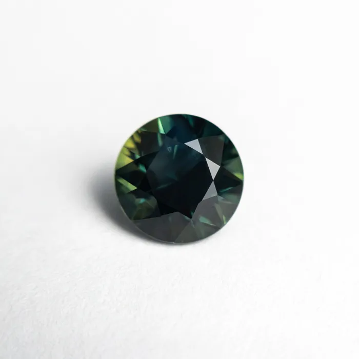 Misfit Gems Rings TealBlue Brilliant Sapphire 173ct Round