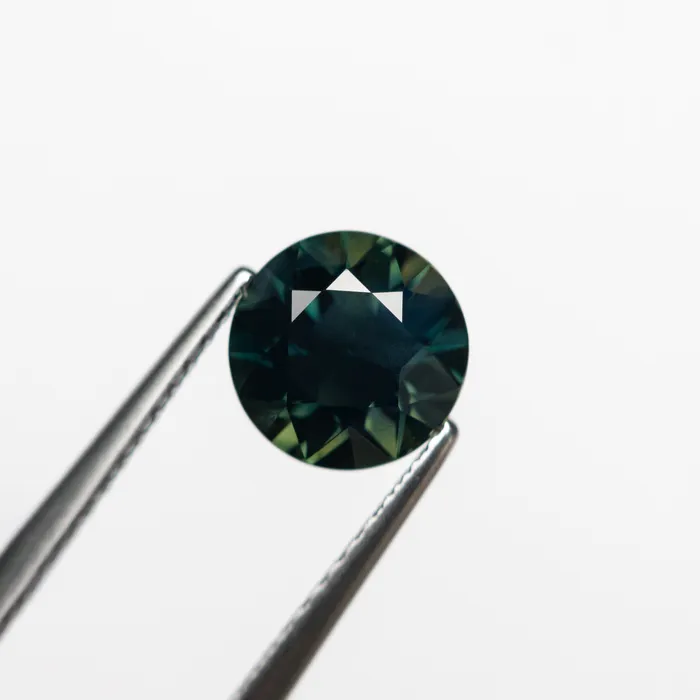 Misfit Gems Rings TealBlue Brilliant Sapphire 173ct Round