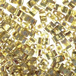 Miyuki Half Tila Beads HTL4501 Picasso Transparent Saffron Peppy Beads Earrings
