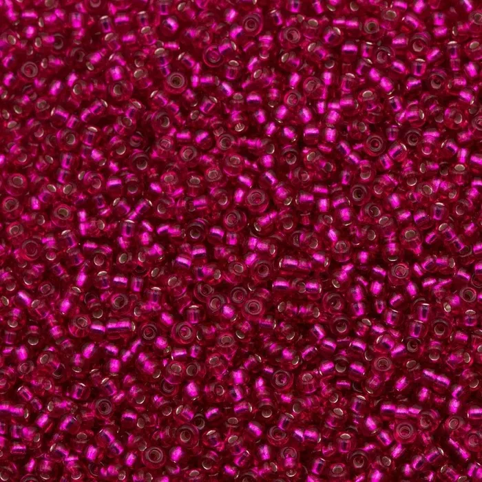 Miyuki Seed Beads 110 Dyed Silver Dyed Raspberry1436NEW Peppy Beads Rings
