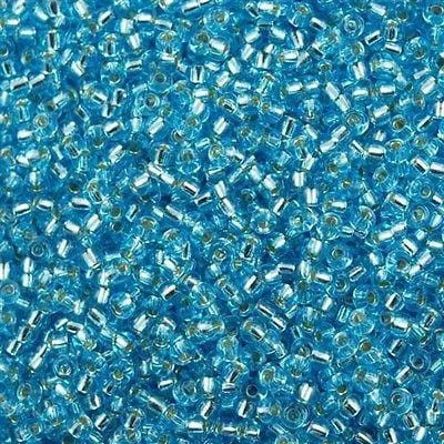 Miyuki Seed Beads 80 Silver Lined Aqua 0018 Peppy Beads Rings