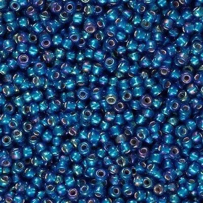 Miyuki Seed Beads 80 Silver Lined Capri Blue AB 1025 Peppy Beads Rings