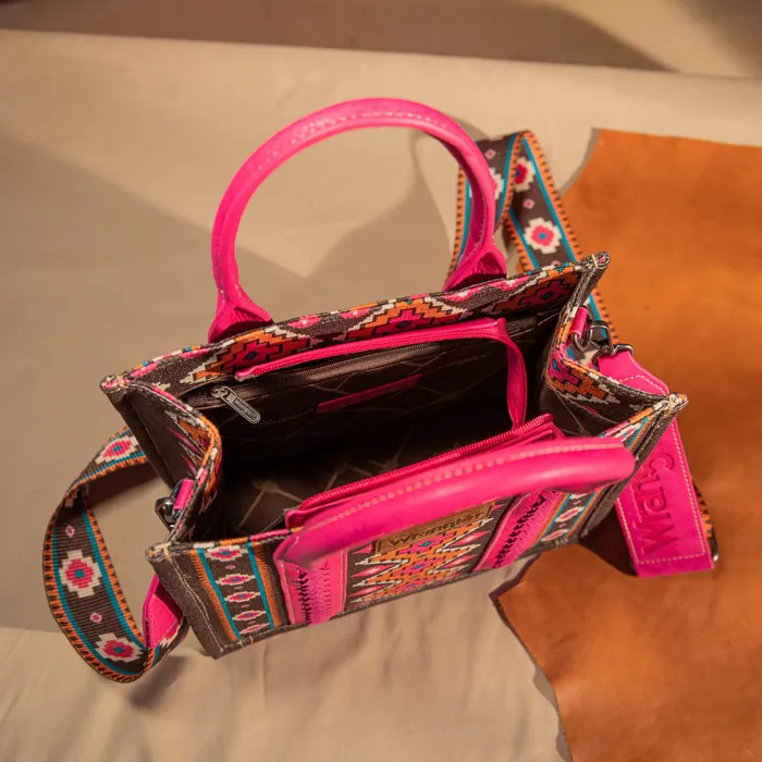 MONTANA WEST Earrings WRANGLER SOUTHWESTERN HOT PINK MINI CROSSBODY TOTE