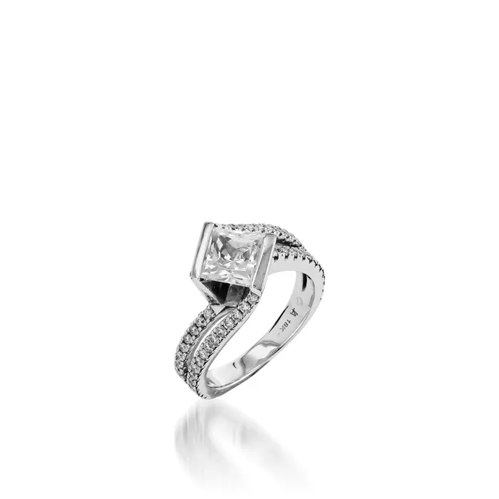 Mystere White Gold Engagement Ring John Atencio Rings
