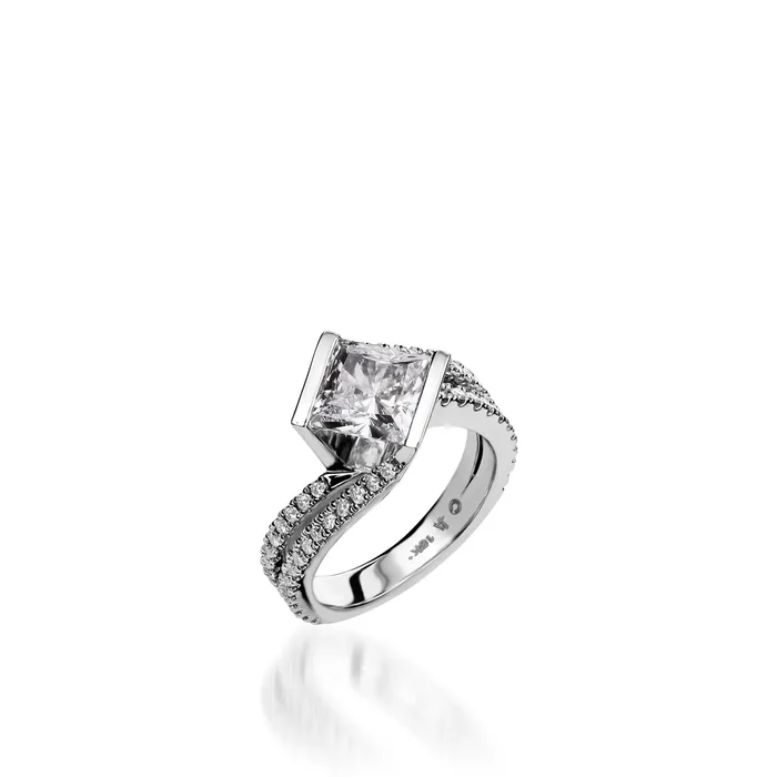 Mystere White Gold Engagement Ring John Atencio Rings