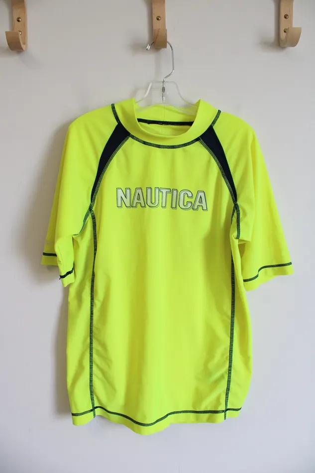 Nautica Earrings Nautica Neon Yellow Rash Guard Shirt Youth L 1416