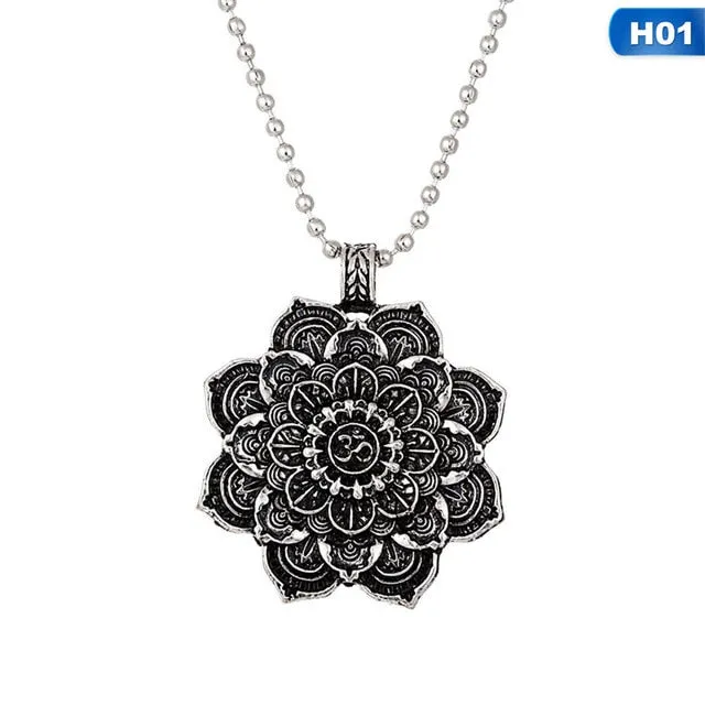 Necklaces Bryan Lim 1 x Tibet Spiritual Mandala Pendant Necklace