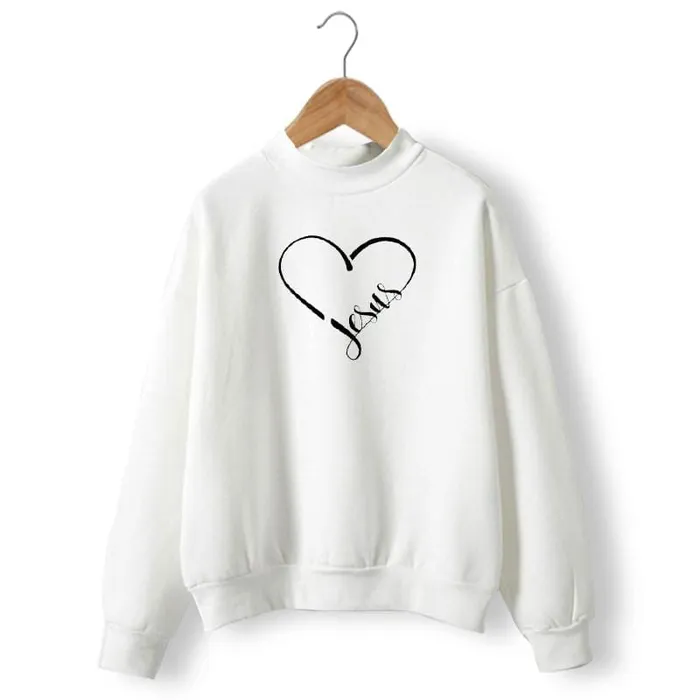 Necklaces Christian Sweatshirt br Jesus Heart Lords Guidance