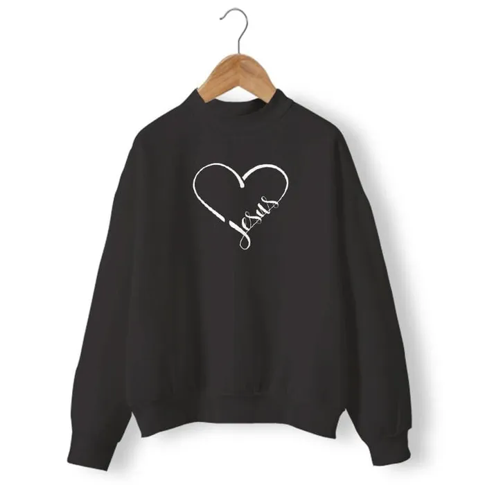 Necklaces Christian Sweatshirt br Jesus Heart Lords Guidance