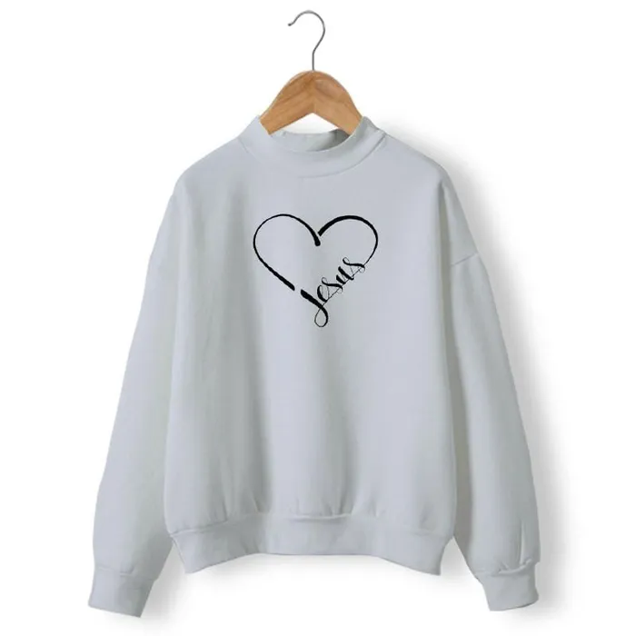 Necklaces Christian Sweatshirt br Jesus Heart Lords Guidance