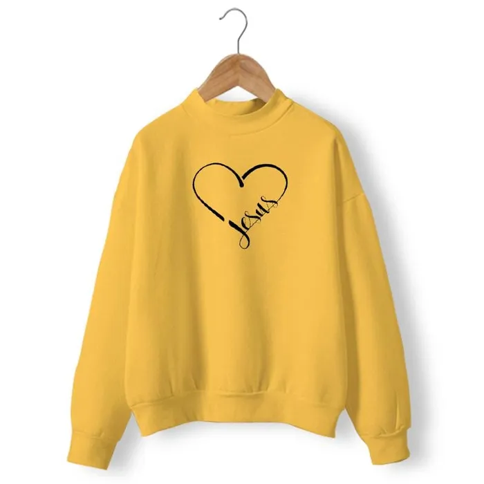 Necklaces Christian Sweatshirt br Jesus Heart Lords Guidance