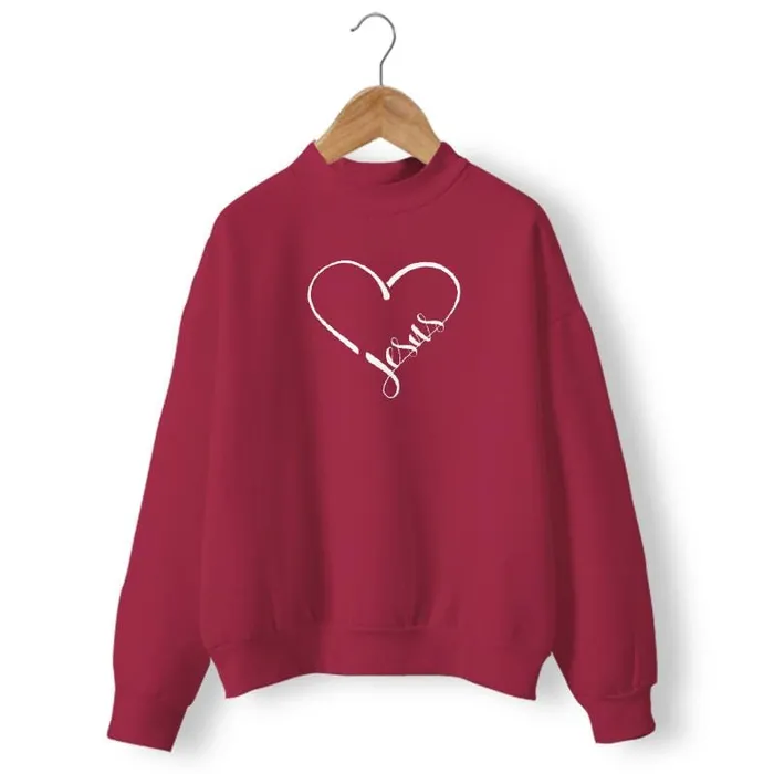 Necklaces Christian Sweatshirt br Jesus Heart Lords Guidance