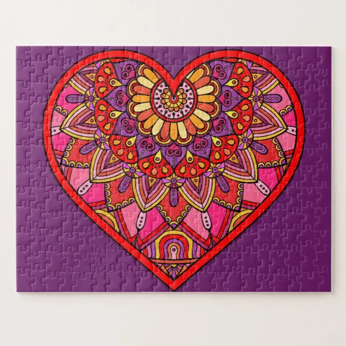 Necklaces Colorful Heart Traditional Thick Jigsaw Puzzle for Adults 30 to 1000 Pieces Portraits by NC Necklaces Colorful Heart Traditional Thick Jigsaw Puzzle for Adults 30 to 1000 Pieces Portraits by NC