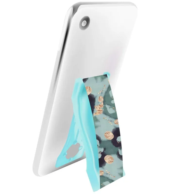 Necklaces DMDLOVEHANDLE LoveHandle PRO Phone Kickstand and Strap Abstract Teal