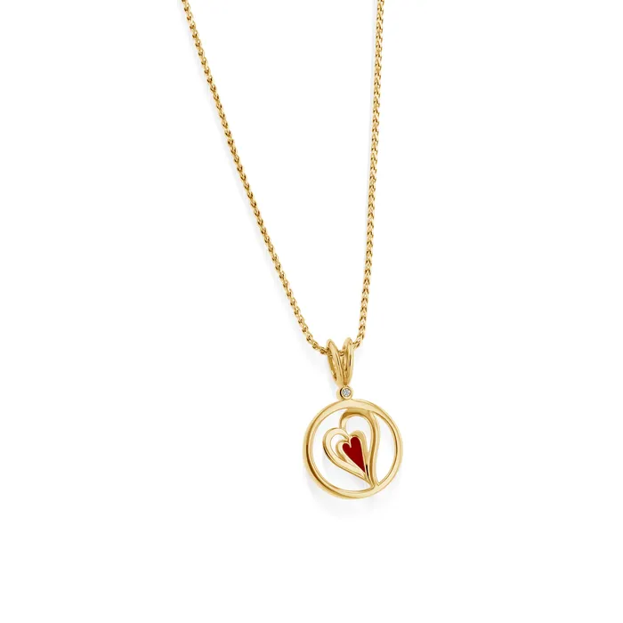 Necklaces Duo Gold Diamond Heart Pendant Necklace John Atencio