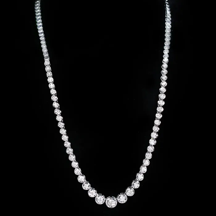 Necklaces ES Nacht 14K White Gold 200 CTW Diamond Tennis Necklace