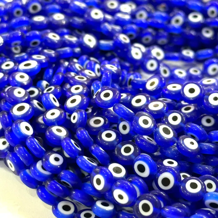 Necklaces Evil Eye Beads Strand of 48 Flat Round8mm Glass Beads Lampwork Glass Evil Eye Jewelry Lampwork Beads UK Beading Supply Peppy Beads Necklaces Evil Eye Beads Strand of 48 Flat Round8mm Glass Beads Lampwork Glass Evil Eye Jewelry Lampwork Beads UK Beading Supply Peppy Beads