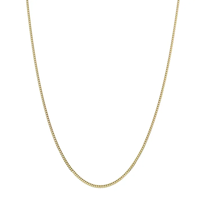 Necklaces Gold Shield Cadena de Oro 14k Barbada