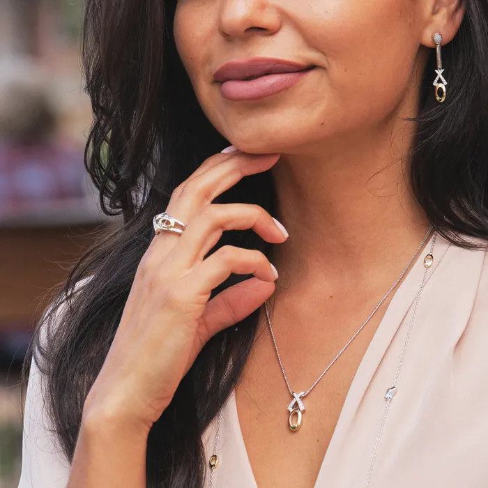 Necklaces John Atencio Paris XO Diamond Pendant Necklace