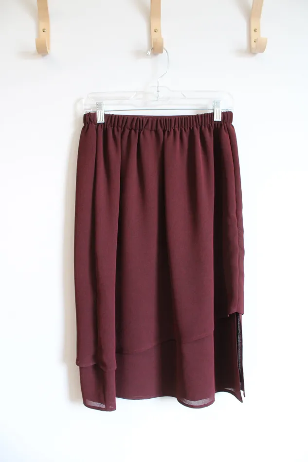 Necklaces Joliebel Joliebel Maroon Layered Skirt M
