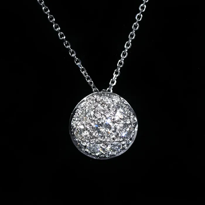 Necklaces K Goldschmidt 14K White Gold 075 CTW Diamond Cluster Pendant